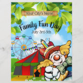 Flyer voor zakelijke promotie van Familie Pret Dag (Achterkant)