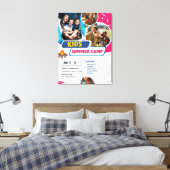 Flyer voor zomerkamp voor kinderen, Bootcamp voor Canvas Afdruk (Insitu (Slaapkamer))