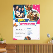 Flyer voor zomerkamp voor kinderen, Bootcamp voor Canvas Afdruk (Insitu (Woonkamer))