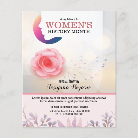 Flyer Vrouwen Geschiedenis Maand (Voorkant)
