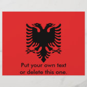 Flyer with Flag of Albania (Voorkant)