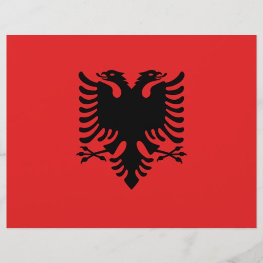Flyer with Flag of Albania (Achterkant)