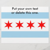 Flyer with Flag of Chicago, U.S.A. (Voorkant)