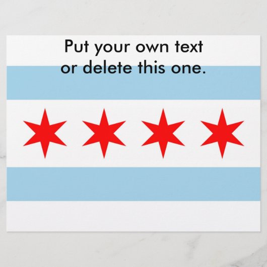 Flyer with Flag of Chicago, U.S.A. (Voorkant)