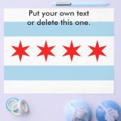 Flyer with Flag of Chicago, U.S.A. (Enkel)
