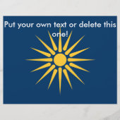 Flyer with Flag of Macedonia, Greece (Voorkant)