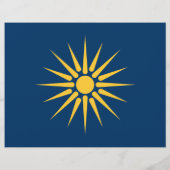 Flyer with Flag of Macedonia, Greece (Achterkant)