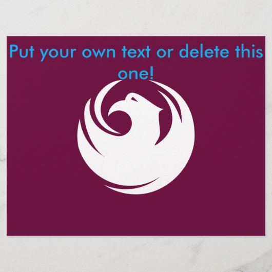 Flyer with Flag of Phoenix, Arizona (Achterkant)
