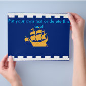 Flyer with Flag of Quebec City, Canada (Hand)