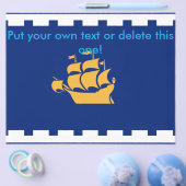 Flyer with Flag of Quebec City, Canada (Enkel)