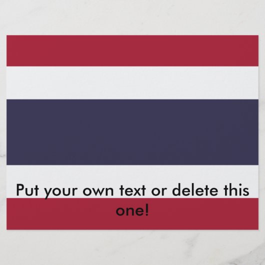 Flyer with Flag of Thailand (Achterkant)