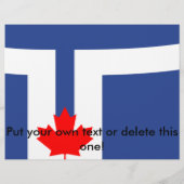 Flyer with Flag of Toronto, Canada (Achterkant)