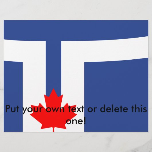 Flyer with Flag of Toronto, Canada (Achterkant)