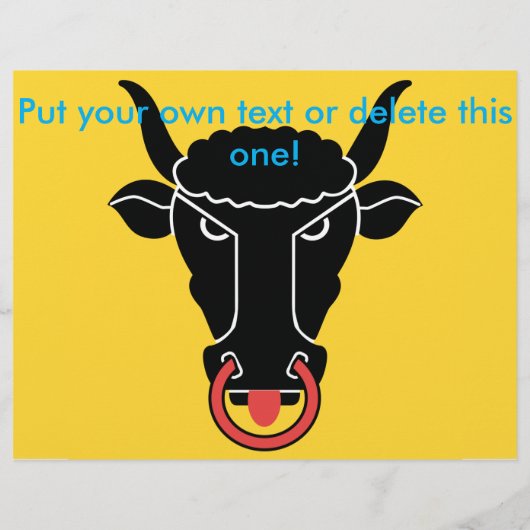 Flyer with Flag of Uri canton, Switzerland (Achterkant)