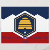 Flyer with Flag of Utah, USA (Voorkant)