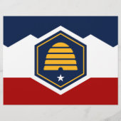 Flyer with Flag of Utah, USA (Achterkant)