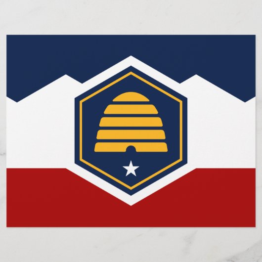 Flyer with Flag of Utah, USA (Achterkant)