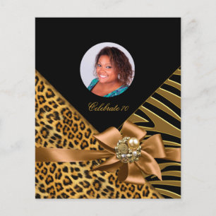 Flyer Zebra Luipaard Goud Zwart