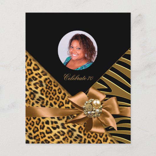 Flyer Zebra Luipaard Goud Zwart (Voorkant)