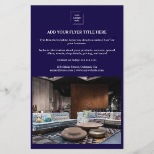 Flyerontwerp voor bedrijfsmarketing in Navy Blue F Flyer