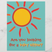 Flyers aanpassen - Baby Sitter (Achterkant)
