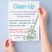 Flyers aanpassen - Reinigingsservice (Hand)