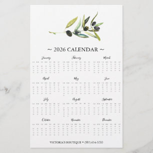 Flyers Botanische Olijftak 2025 Kalender