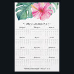 Flyers Roze Tropische Bloem 2025 Kalender<br><div class="desc">Promoot uw bedrijf of boetiek met deze prachtig ontworpen 2025 kalenders! Met charmante waterverf tropische hibiscusbloem en monstera palmblad in roze en groene tinten, zijn deze aanpasbare design ideaal om uw kleine bedrijf, aankomende evenementen of speciale promoties het hele jaar door te benadrukken. Gebruik de sjabloon velden om jouw tekst...</div>