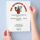 Flyers voor brandpreventiemaand om aan te passen (Hand)