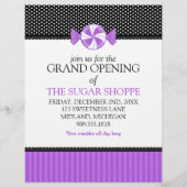 Flyers voor openingsaankondiging snoepwinkel (Voorkant)