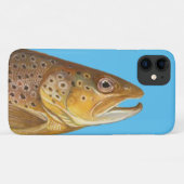 Flyfish Brown Trout Fish Head - Skin Print Case-Mate iPhone Case (Achterkant (horizontaal))
