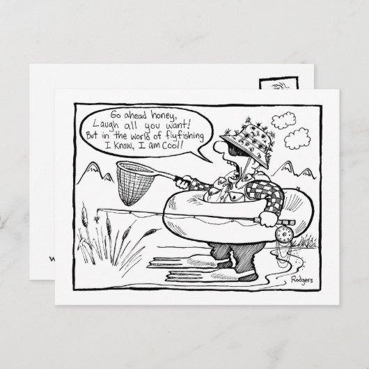 flyfishing briefkaart (Voorkant / Achterkant)