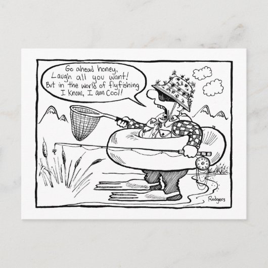 flyfishing briefkaart (Voorkant)