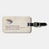 FlyFishing Lure Art Salmon Fly Lure Bagagelabel (Voorkant horizontaal)