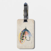 FlyFishing Lure Art Salmon Fly Lure Bagagelabel (Achterkant verticaal)