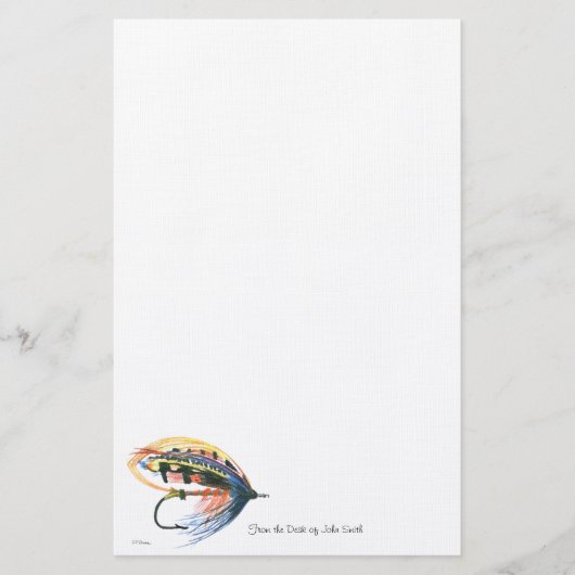 FlyFishing Lure Art Salmon Fly Lure Briefpapier (Voorkant)