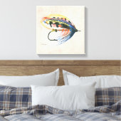 FlyFishing Lure Art Salmon Fly Lure Canvas Afdruk (Insitu (Slaapkamer))