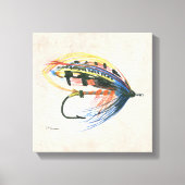 FlyFishing Lure Art Salmon Fly Lure Canvas Afdruk (Voorkant)