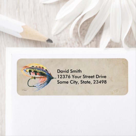 FlyFishing Lure Art Salmon Fly Lure Etiket (Insitu)