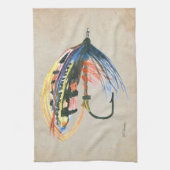 FlyFishing Lure Art Salmon Fly Lure Theedoek (Verticaal)