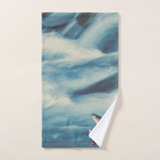 FlyFisht Trout Fisherman Blue River Monogram Bad Handdoek (Handdoek)