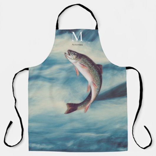 FlyFisht Trout Fisherman Blue River Monogram Schort (Voorkant)