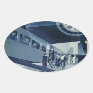 Flyg Med A-B Aerotransport Ovale Sticker