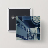 Flyg Med A-B Aerotransport Vierkante Button 5,1 Cm (Voorkant /achterkant)