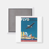 Flyg Over Stockholm, AB Aerotransport Magneet (Voorkant / Achterkant)