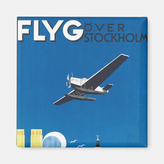 Flyg over Stockholm Magneet (Voorkant)