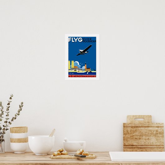Flyg over Stockholm Poster (Keuken)