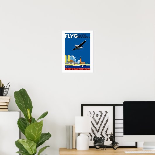 Flyg over Stockholm Poster (Thuiskantoor)