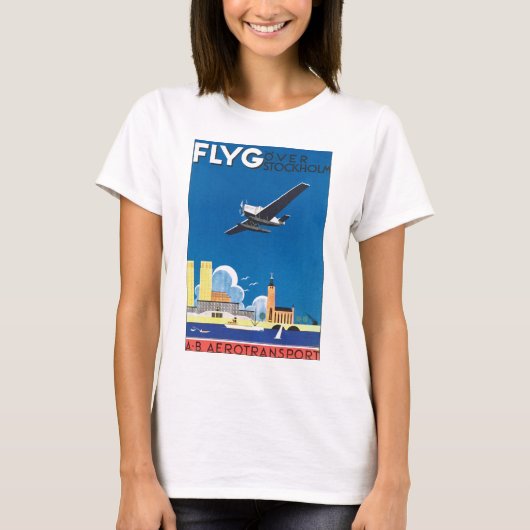 Flyg over Stockholm T-shirt (Voorkant)