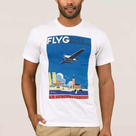 Flyg over Stockholm T-shirt (Voorkant)